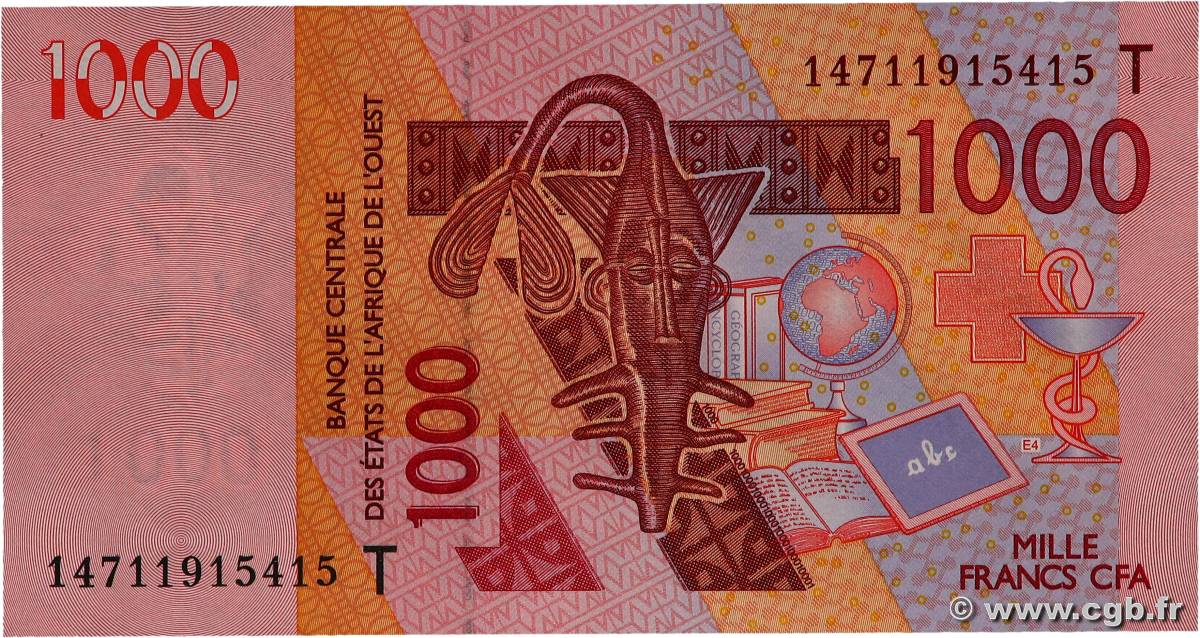 1000 Francs ESTADOS DEL OESTE AFRICANO  2014 P.815Tn FDC