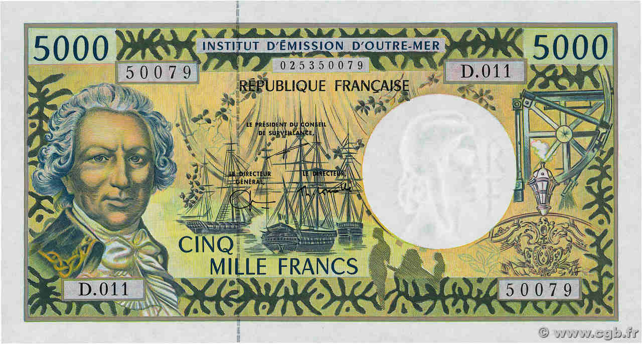 5000 Francs FRENCH PACIFIC TERRITORIES  2003 P.03g ST
