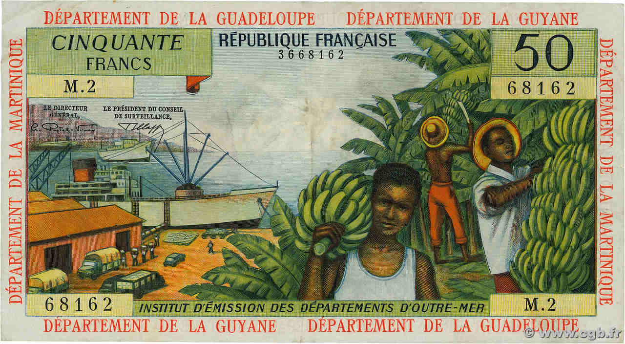 50 Francs ANTILLES FRANÇAISES  1964 P.09b pr.TTB