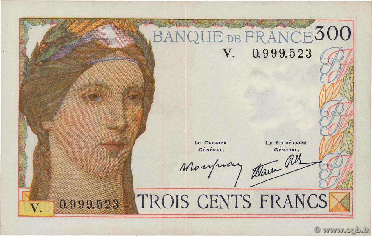 300 Francs FRANCIA  1939 F.29.03 MBC+