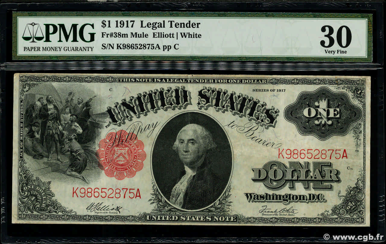 1 Dollar ESTADOS UNIDOS DE AMÉRICA  1917 P.187 MBC
