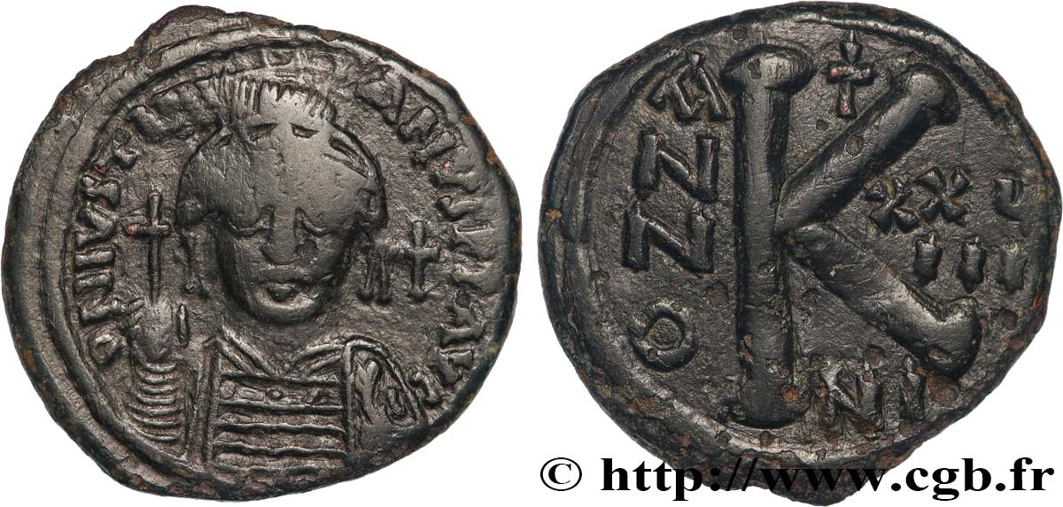 JUSTINIAN I Demi-follis XF