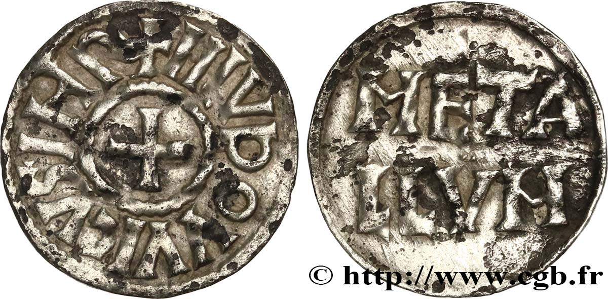 LOUIS THE PIOUS Denier XF