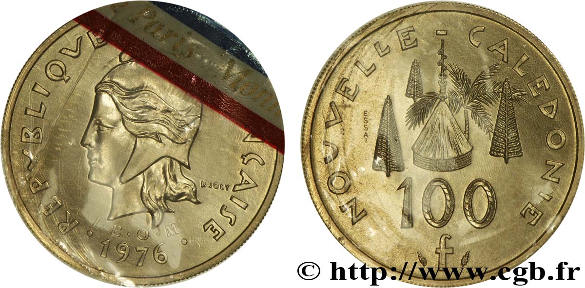 NEUKALEDONIEN Essai de 100 Francs type IEOM 1976 Paris ST 