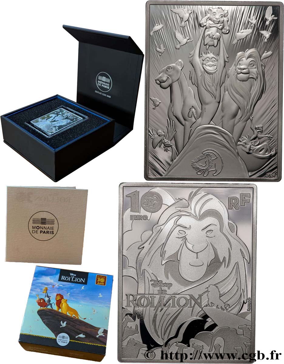 FRANCE BELLE EPREUVE 10 Euro LE ROI LION 30e ANNIVERSAIRE 2024 Proof set