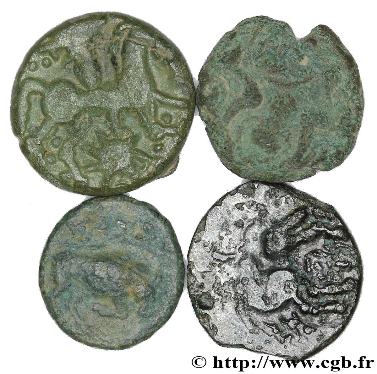 Gallia Lot de 4 bronzes variés lot