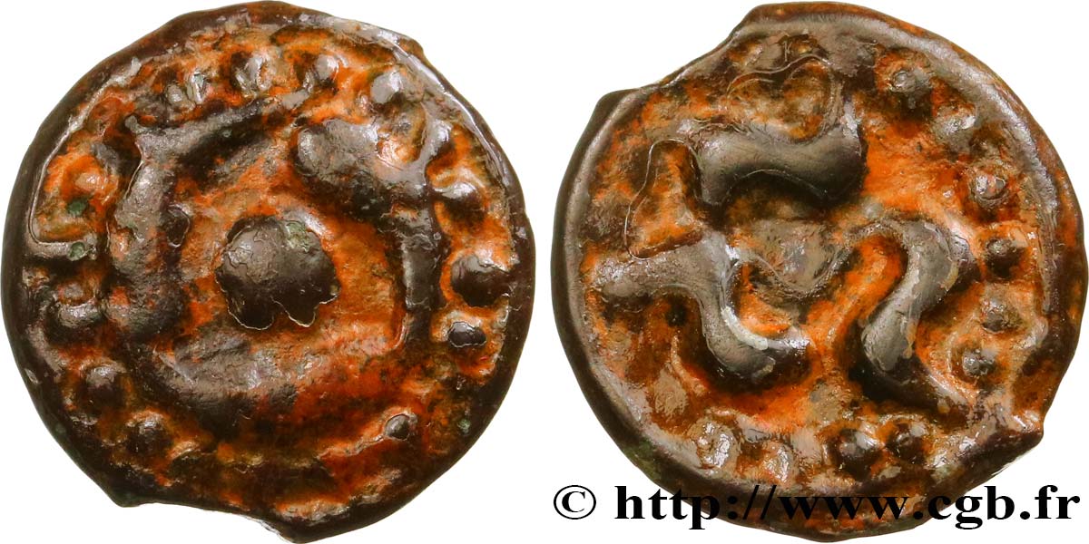 GALLIEN - BELGICA - LINGONES (Region die Langres) Potin aux trois poissons SS