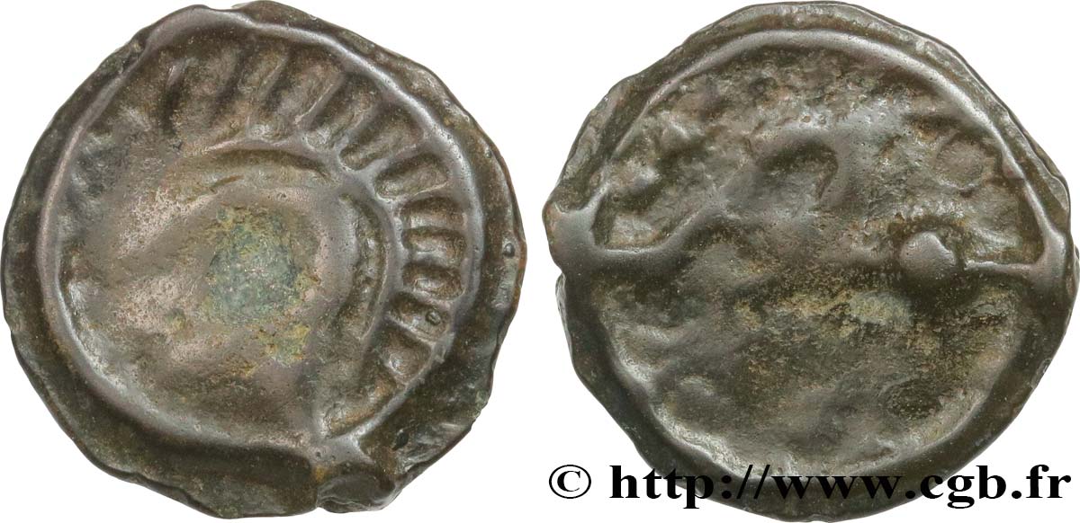 GALLIEN - SENONES (Region die Sens) Potin au pseudo-cimier fSS