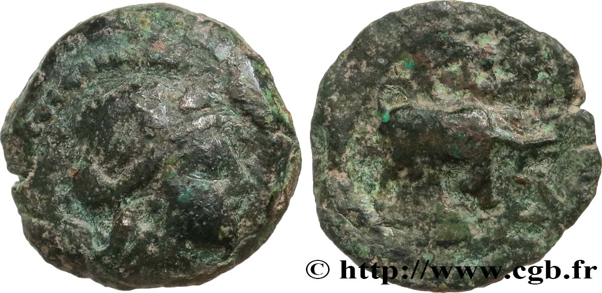 MASSALIA - MARSEILLES Petit bronze au taureau (hémiobole ?) VF