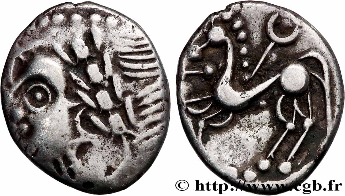 GALLIA - SANTONES / CENTROOESTE - Inciertas Drachme à la couronne en chevrons MBC+/EBC