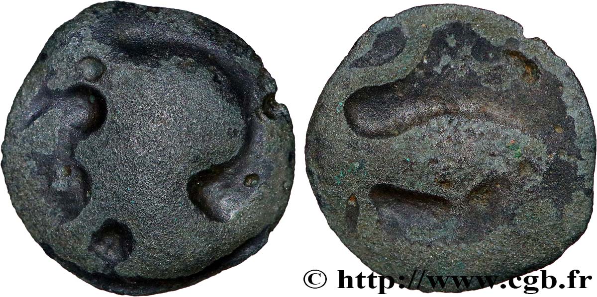 GALLIA - BITURIGES CUBI (Area of Bourges) Potin au taureau chargeant VF