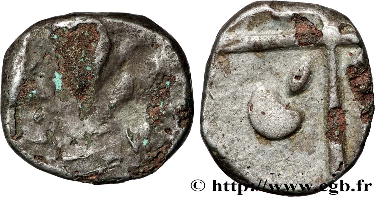 GALLIA - SOUTH WESTERN GAUL - VOLCÆ TECTOSAGES (Area of Toulouse) Drachme “à la tête cubiste”, S. 1, fourrée VG/XF