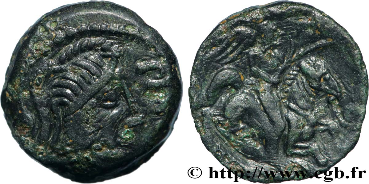 GALLIA - CARNUTES (Beauce area) Bronze PIXTILOS classe VII au cavalier AU/AU