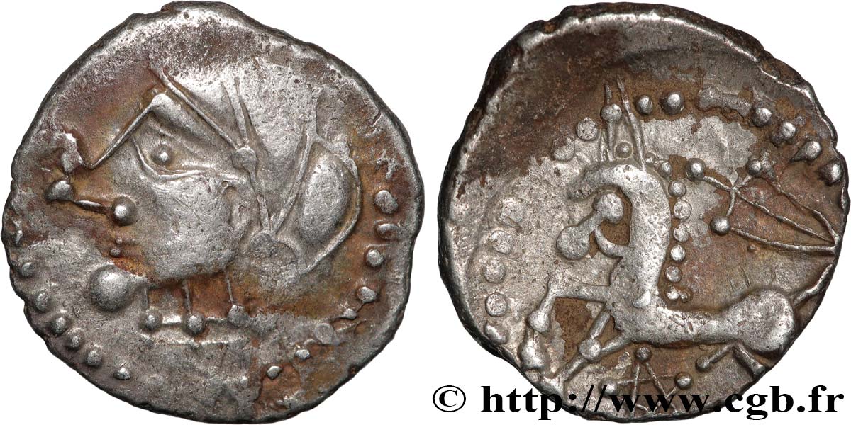 GALLIEN - BITURIGES CUBI (Region die Bourges) Denier au glaive et au pentagramme fVZ