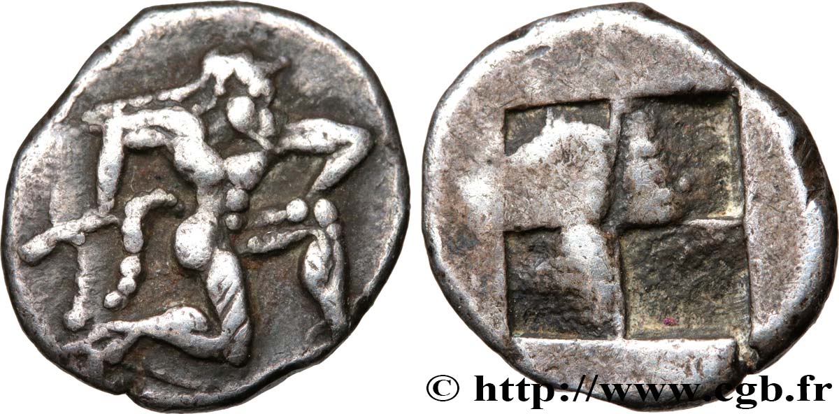 THRACE - THRACIAN ISLANDS - THASOS Dixième de statère ou trihemiobole AU