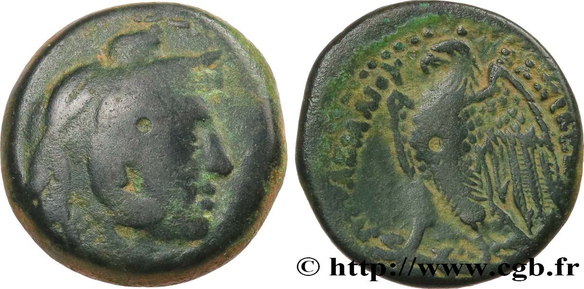 ÉGYPTE - ROYAUME LAGIDE - PTOLÉMÉE VIII ÉVERGÈTE II Dichalque TB+/TTB