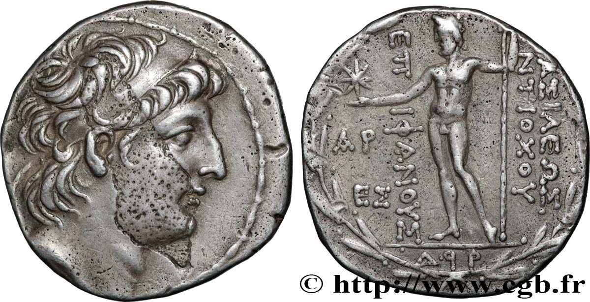 SYRIA - SELEUKID KINGDOM - ANTIOCHOS VIII GRYPOS Tétradrachme AU/XF