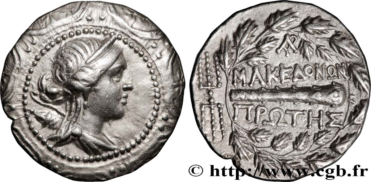 MACEDONIA - AMPHIPOLIS Tétradrachme stéphanophore AU