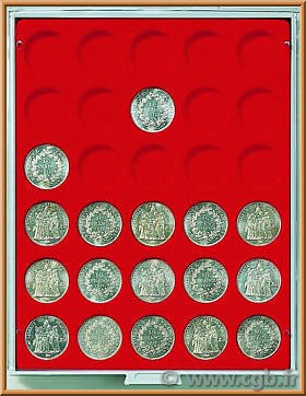 Box Monnaies Standard pour 30 monnaies de diamètre 37 mm LINDNER