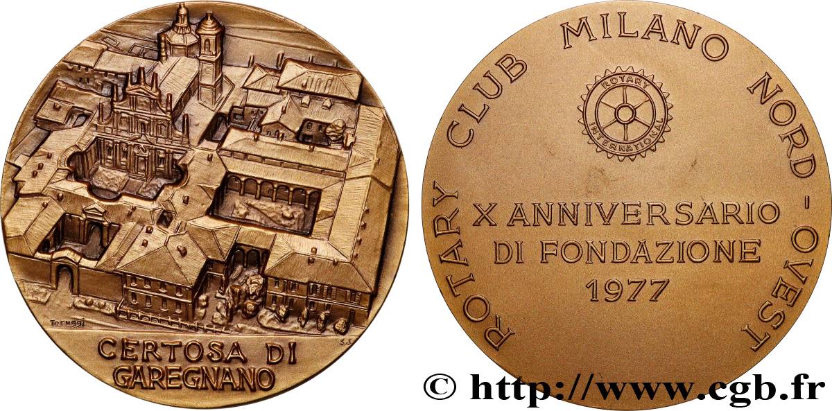 ITALY Médaille, Dixième anniversaire du Rotary club de milan AU