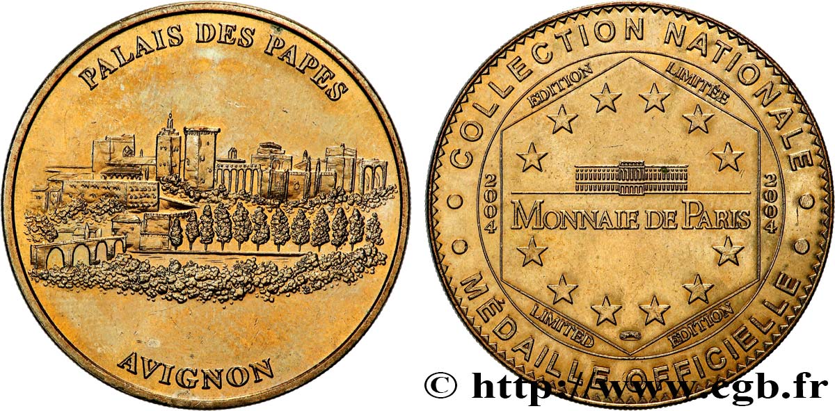 TOURISTIC MEDALS Médaille touristique, Palais des Papes, Avignon fVZ