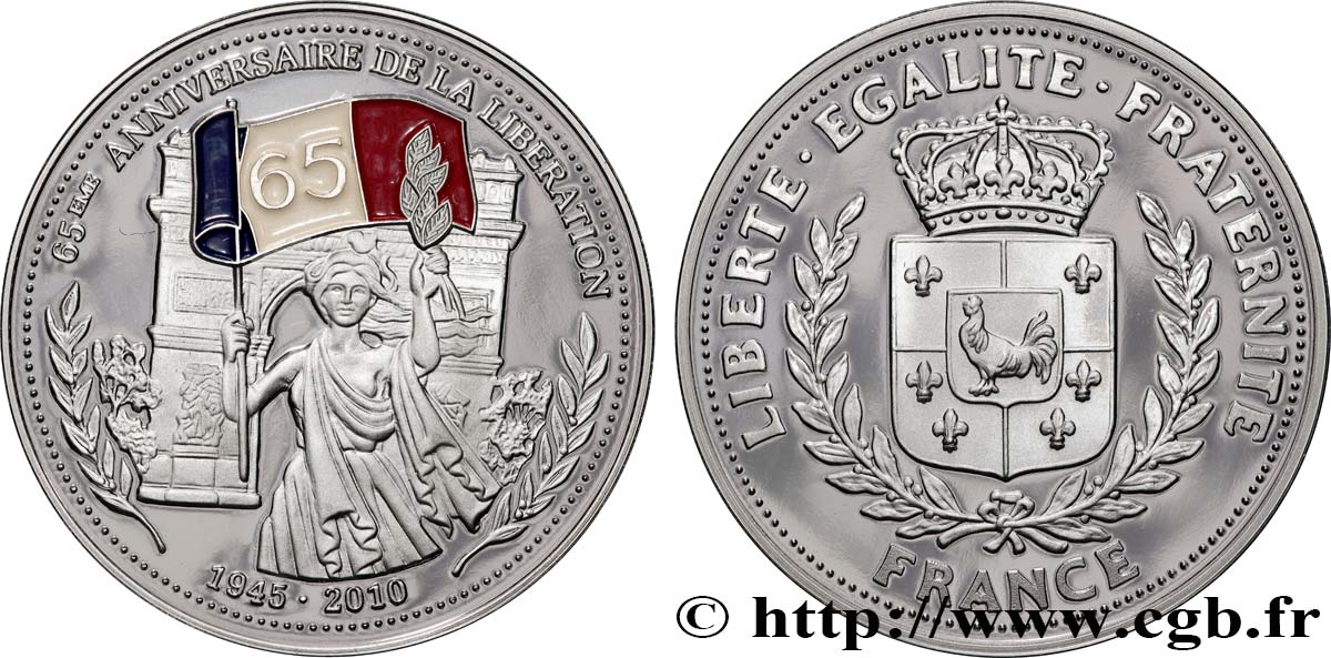 FUNFTE FRANZOSISCHE REPUBLIK Médaille, 50e anniversaire de la libération fST
