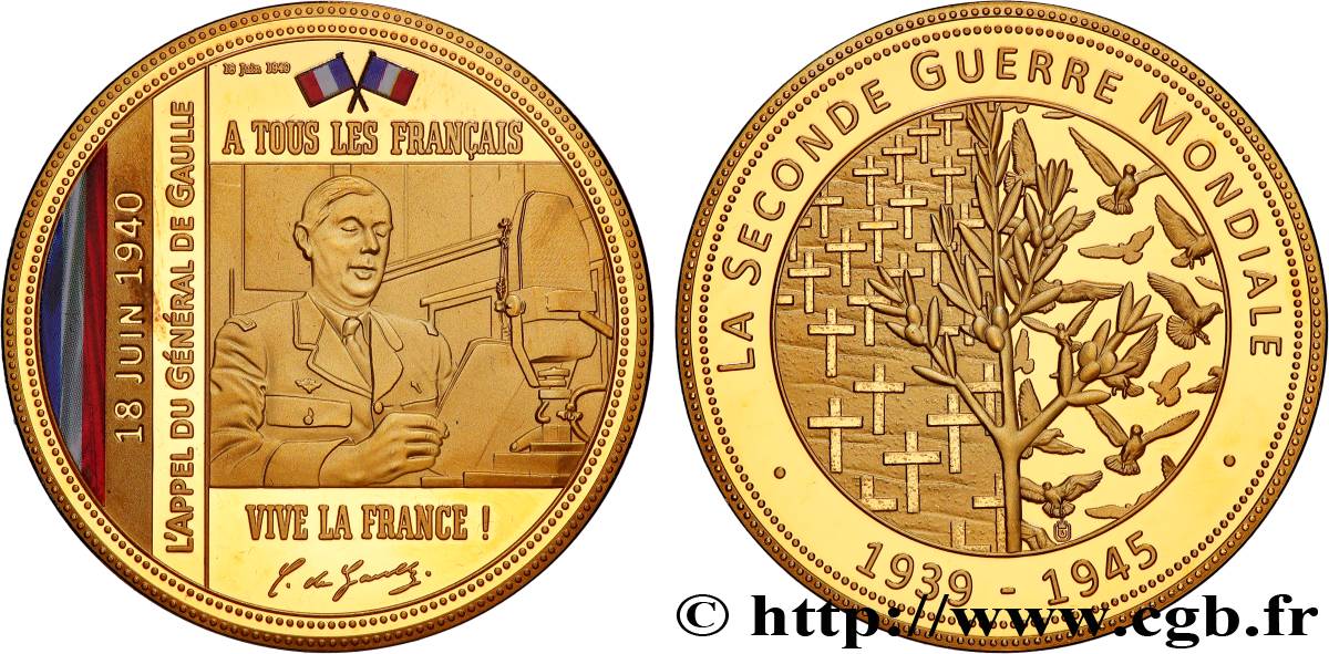 FUNFTE FRANZOSISCHE REPUBLIK Médaille, L’appel du général De Gaulle fST