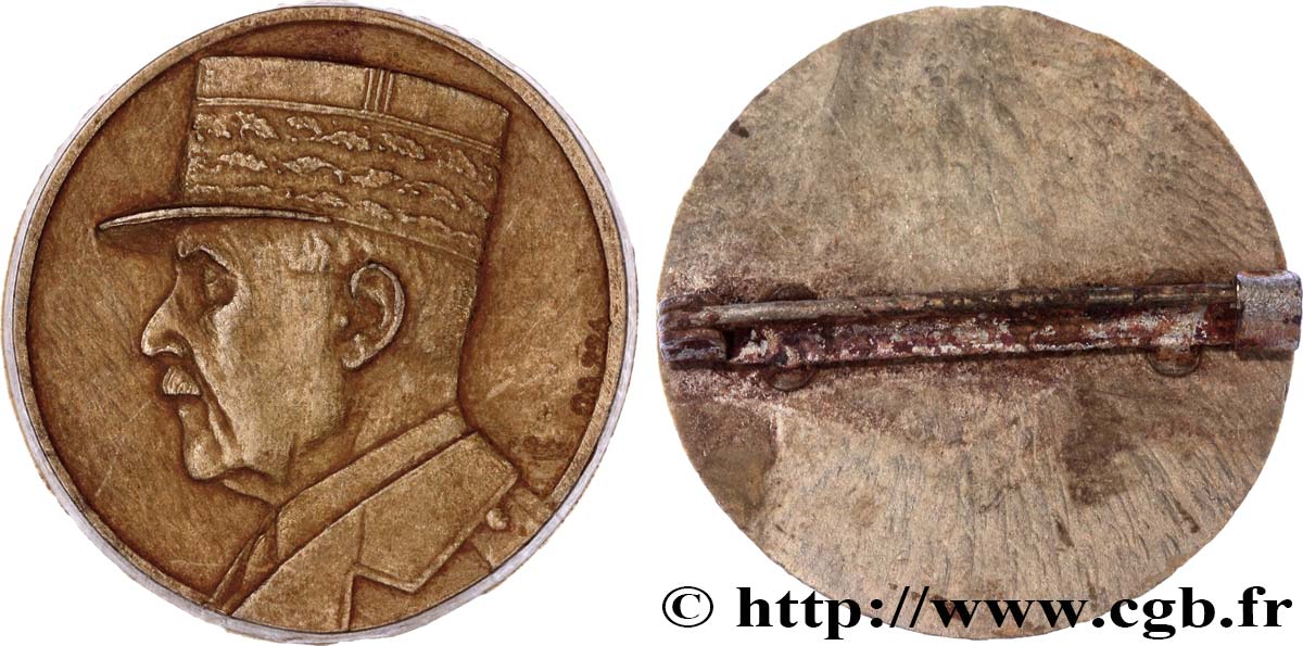 ÉTAT FRANÇAIS Médaille du maréchal Pétain, broche de sympathie au Régime de Vichy SUP