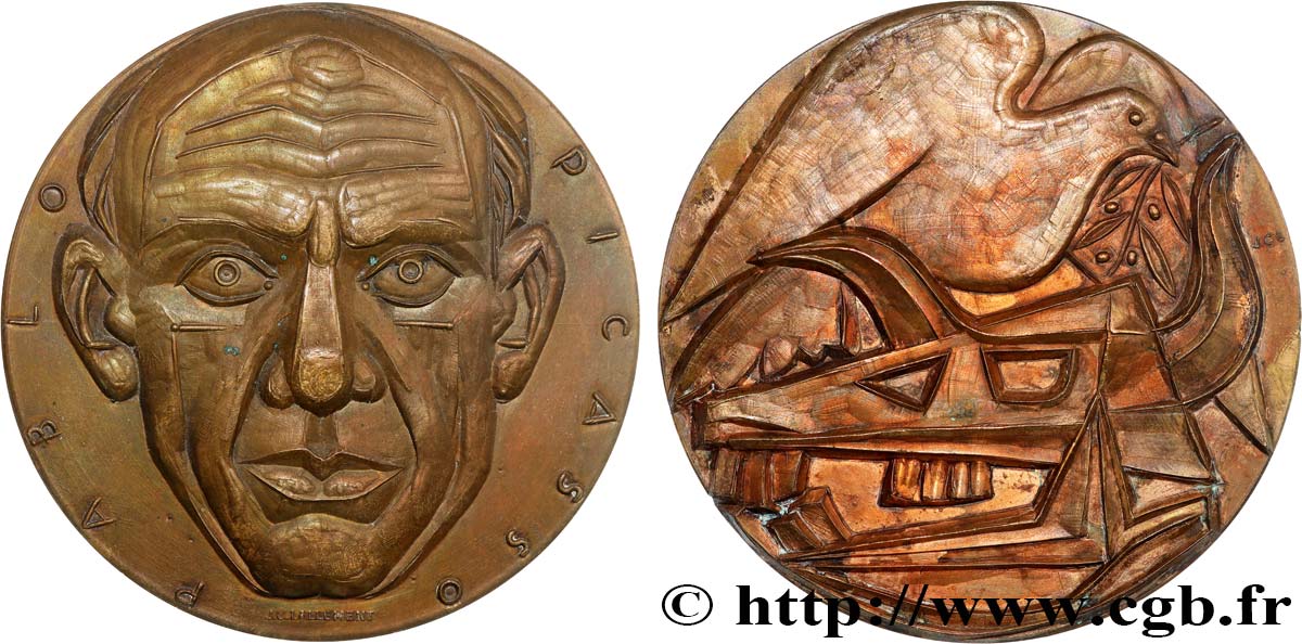 ARTISTES : GRAVEURS, PEINTRES, SCULPTEURS Médaille, Pablo Picasso AU