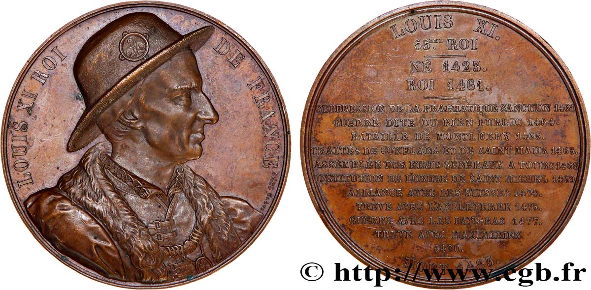 LOUIS-PHILIPPE I Médaille, Roi Louis XI AU