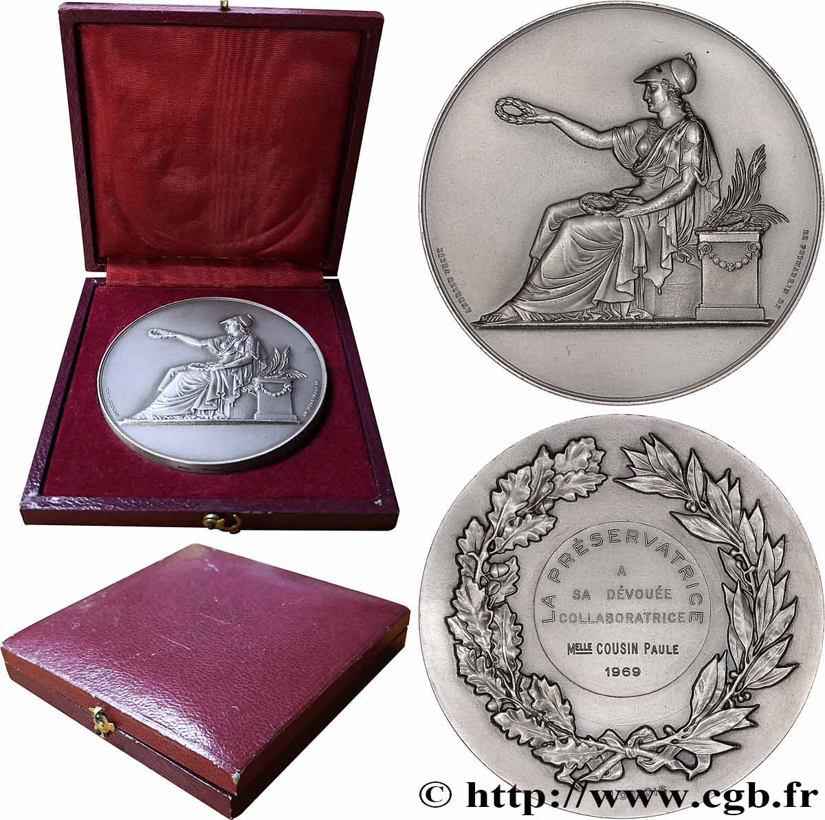 FUNFTE FRANZOSISCHE REPUBLIK Médaille de récompense, La préservatrice VZ