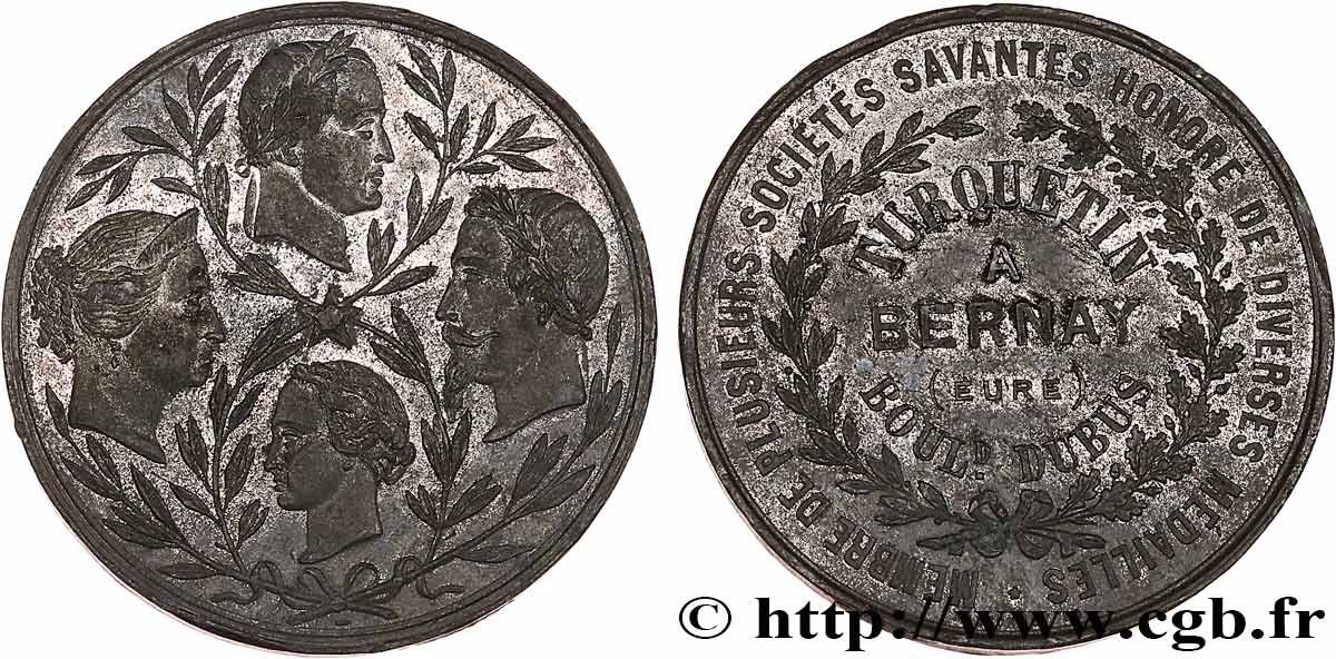 ZWEITES KAISERREICH Médaille, Famille impériale, membre de sociétés savantes fSS