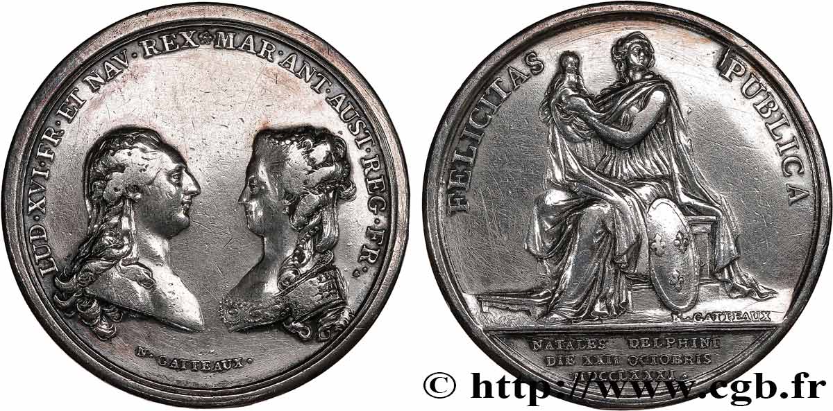 LOUIS XVI Médaille, Naissance du dauphin Louis-Joseph MBC