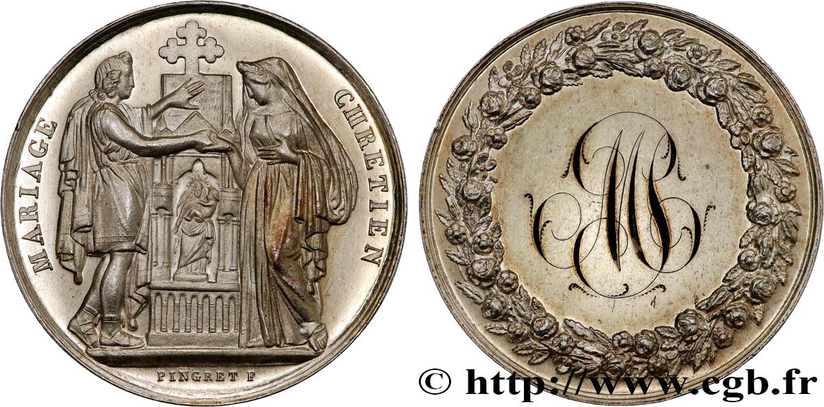 AMOUR ET MARIAGE Médaille, Mariage chrétien MS