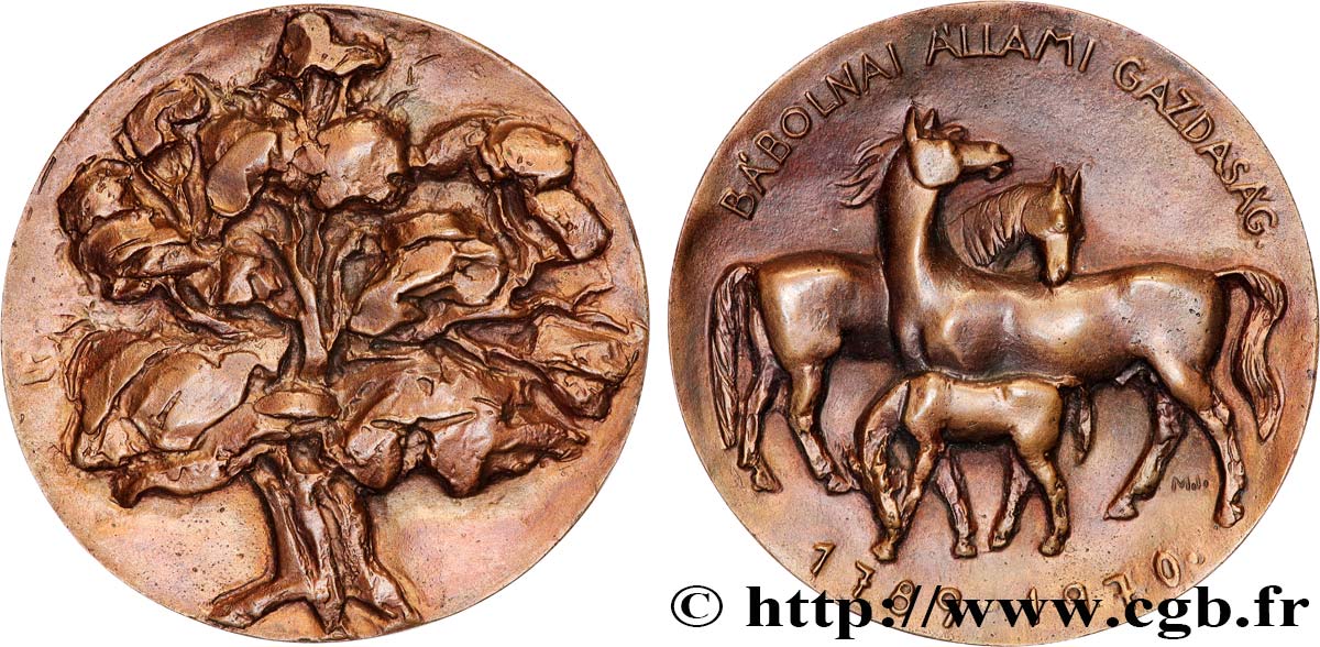 HUNGARY Médaille, Ferme d État de Babolna AU