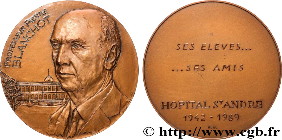 QUINTA REPUBLICA FRANCESA Médaille, Professeur Pierre Blanchot EBC