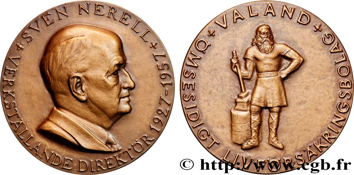 SUÈDE Médaille, Sven Nerell SUP