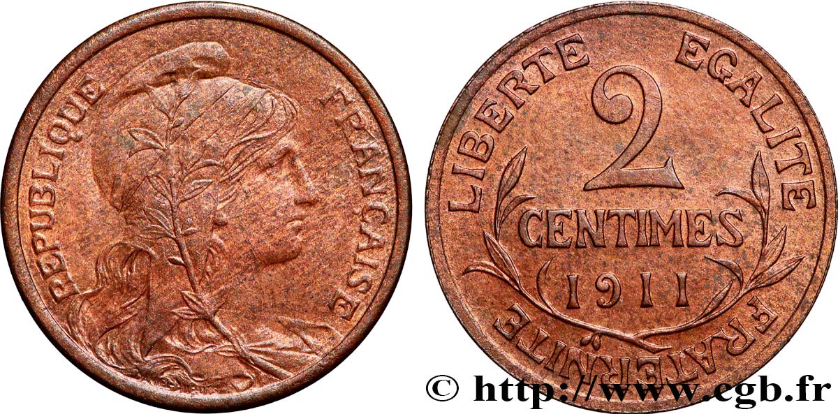 2 centimes Daniel-Dupuis 1911 Paris F.110/14 MS62 