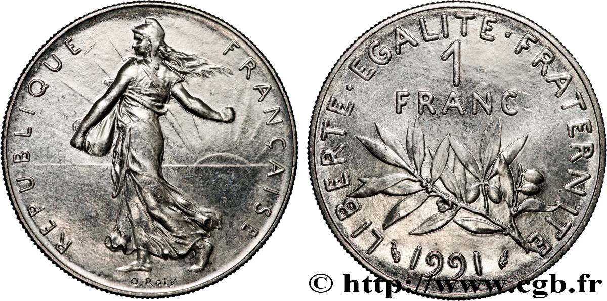 1 franc Semeuse, nickel 1991 Pessac F.226/36 MS 