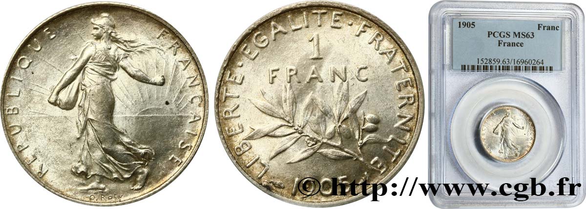 1 franc Semeuse 1905 Paris F.217/10 MS63 PCGS