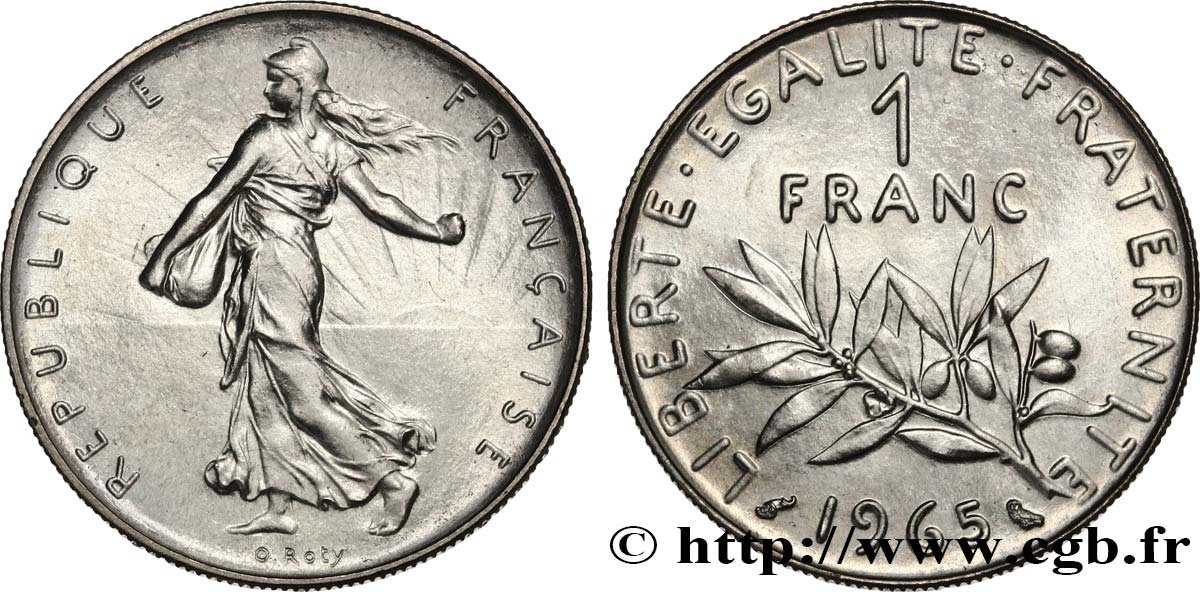 1 franc Semeuse, nickel 1965 Paris F.226/9 MS 