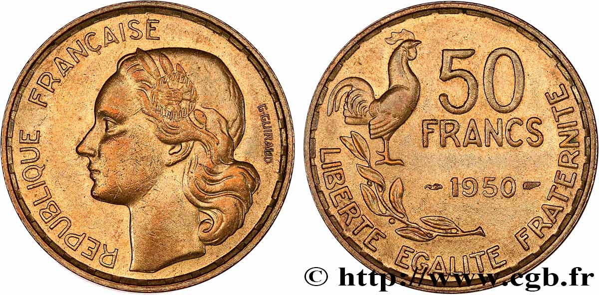 50 francs Guiraud 1950  F.425/3 AU 