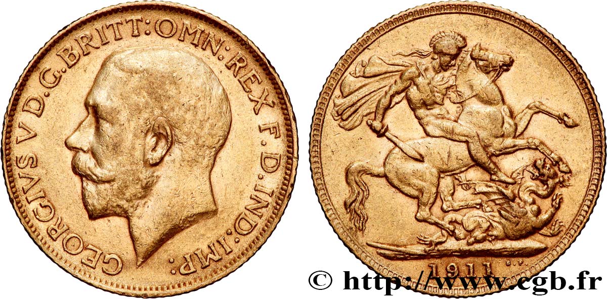 GOLD, PALLADIUM & PLATINUM INVESTMENT 1 Souverain Georges V 1911 Londres AU 