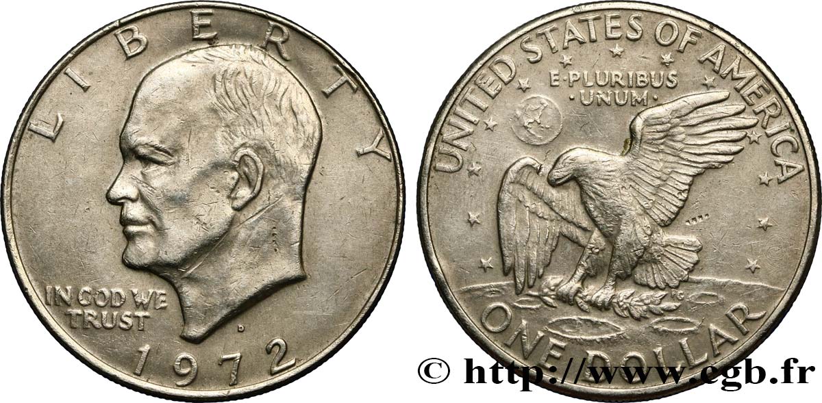 VEREINIGTE STAATEN VON AMERIKA 1 Dollar Eisenhower 1972 Denver fVZ 
