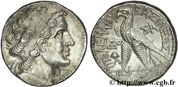 ÉGYPTE - ROYAUME LAGIDE - PTOLÉMÉE VIII ÉVERGÈTE II Tétradrachme SUP