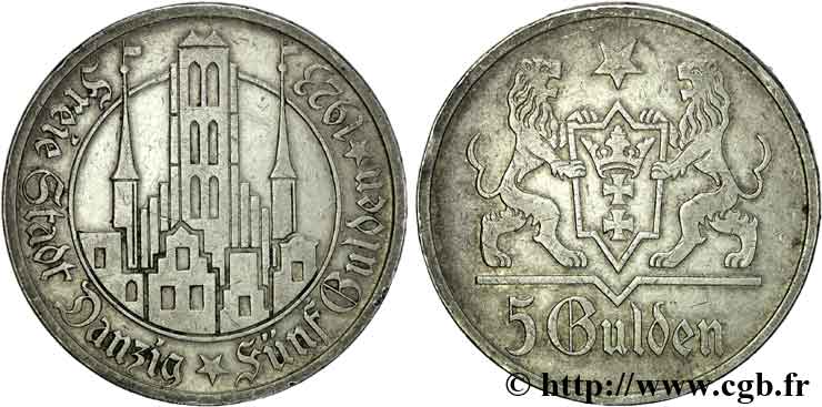 DANTZIG 5 gulden 1923 Dantzig SS 