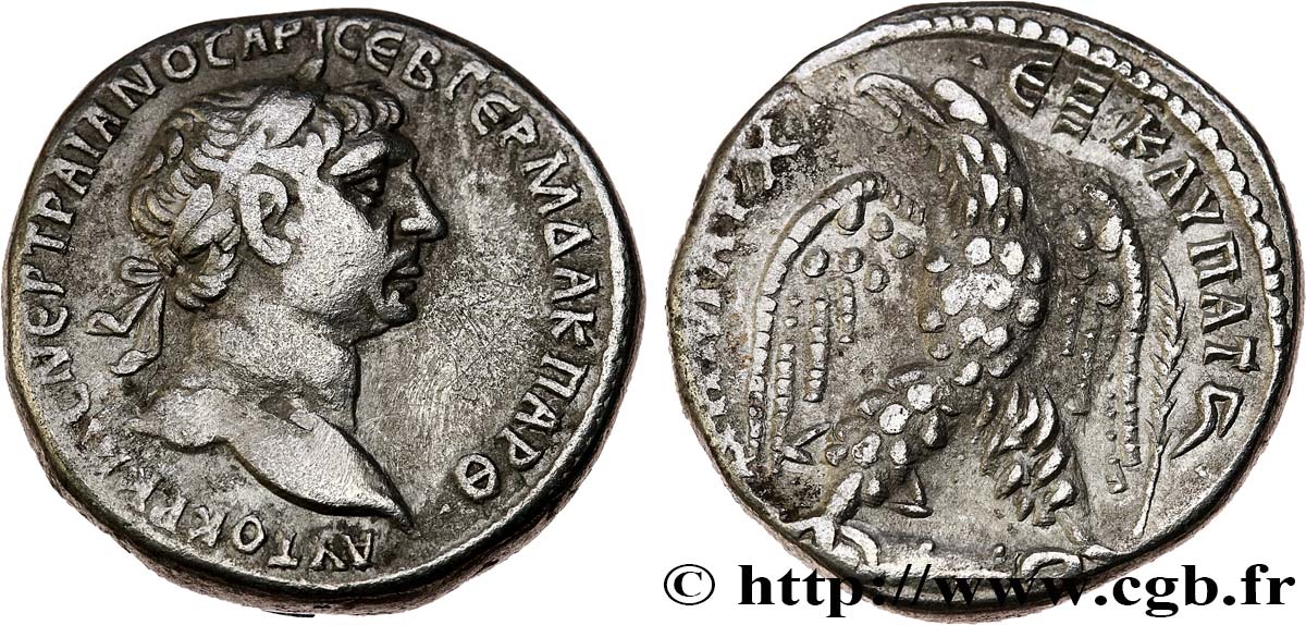 TRAJANUS Tétradrachme syro-phénicien XF