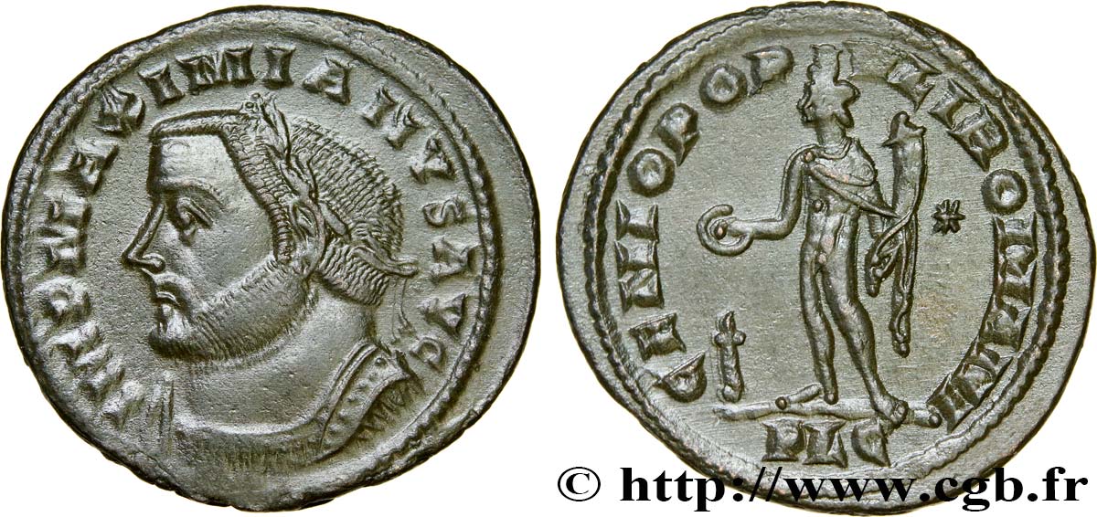 MAXIMIANUS HERCULIUS Follis ou nummus AU
