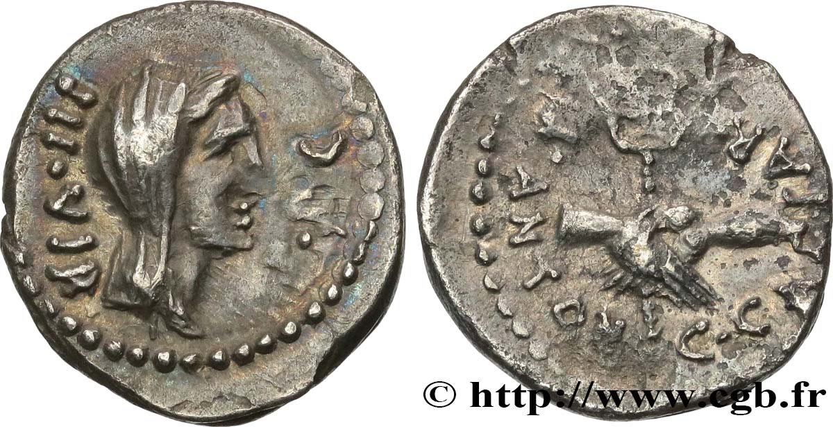ANTONIUS and OCTAVIAN Quinaire XF