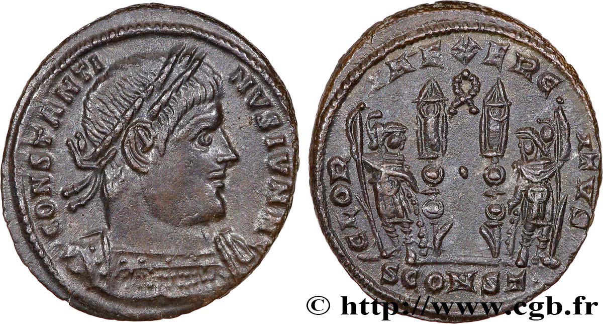 CONSTANTINE II Centenionalis ou nummus MS